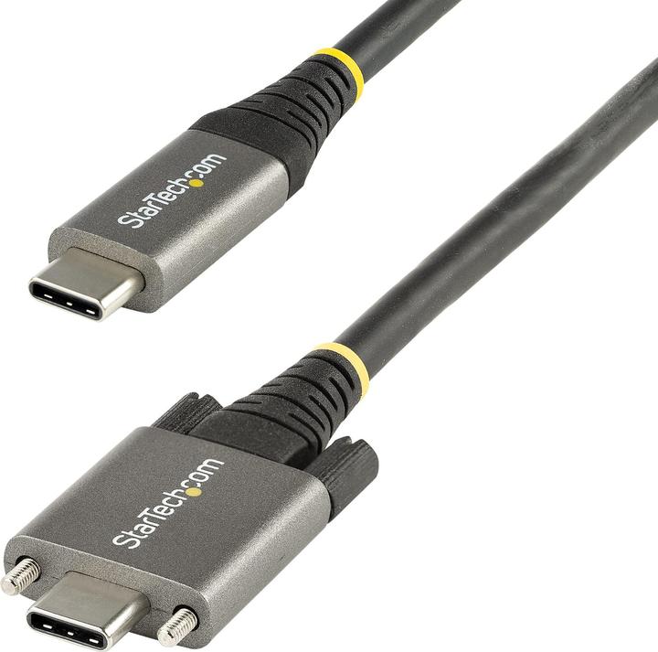 Actual product image StarTech .com 3ft 1m Side Screw Locking USB C Cable 10Gbps, USB 3.1/3.2 Gen 2 Type-C Cable, 100W (5A) Power D (1 m, USB 3.2 Gen 2)