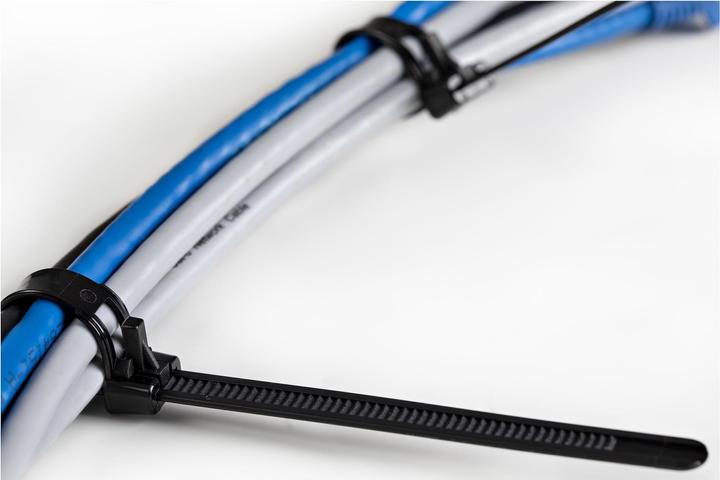 Produktbild StarTech 15cm(6") Reusable Cable Ties, 7mm(1/4") wide, 35mm(1-3/8") Bundle Dia. 22kg(50lb (Kunststoffkabelbinder, 150 mm, 100 Stk.)