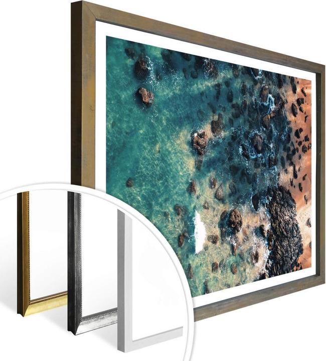 Produktbild Trenddeko Der Blick von oben: Rocky Beach (40 x 30 cm)