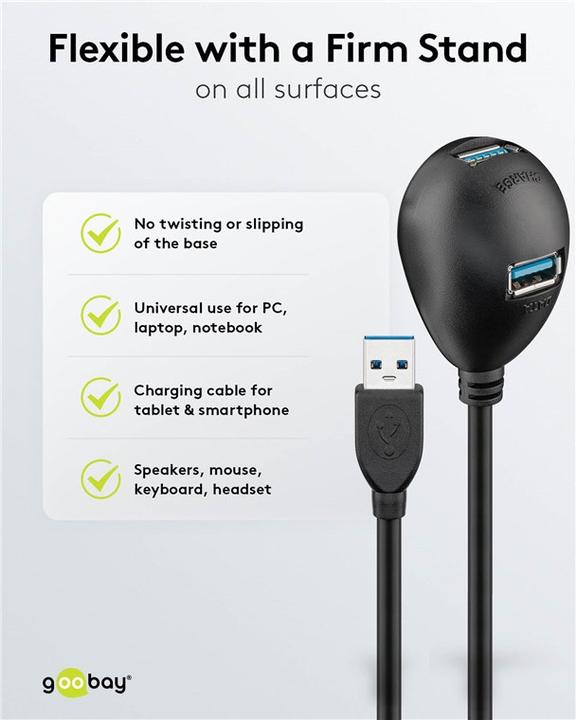 Produktbild Goobay USB A – USB A (1.50 m, USB 3.0)