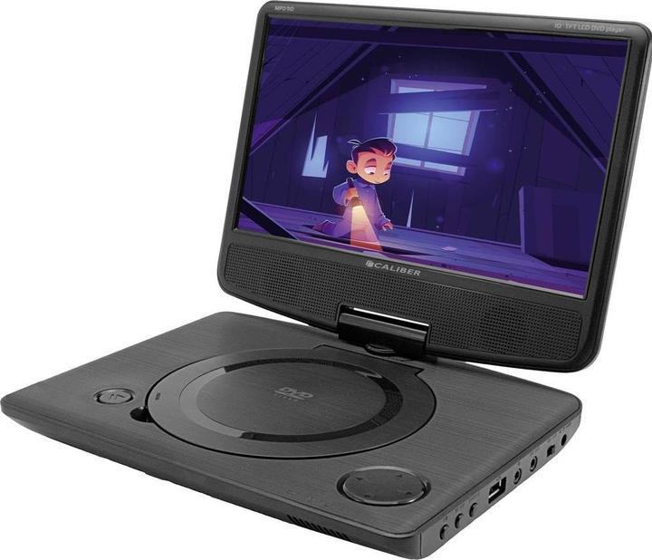 Actual product image Caliber Draagbare DVD Speler Auto - 10 Inch Scherm met USB en Accu - Koptelefoonaansluiting - Zwart (Portable DVD player)