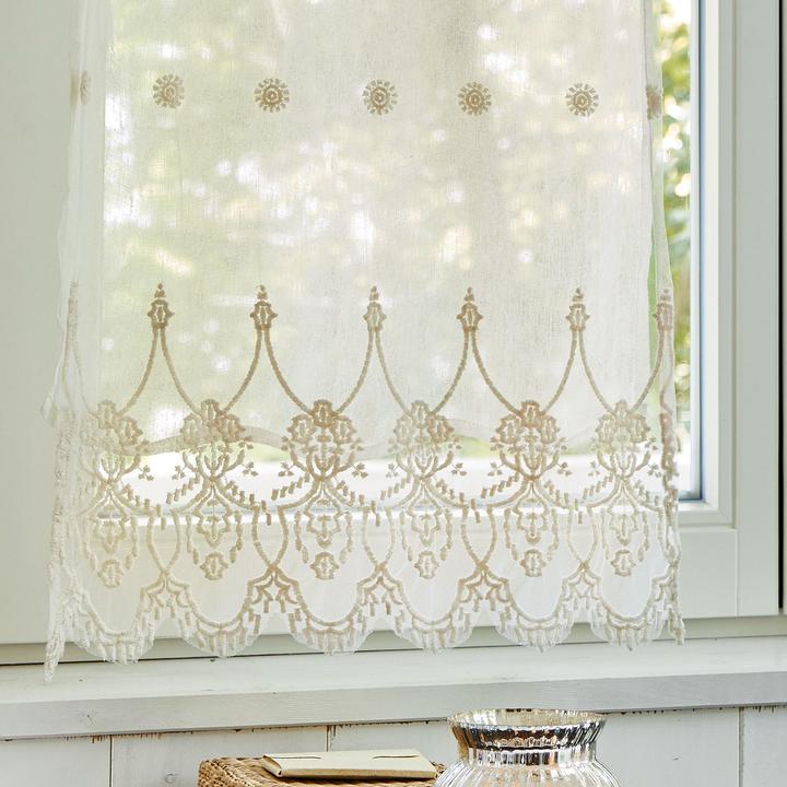 Image du produit Loberon Rideau à disques Vilriour beige/blanc (45 cm, H)