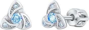 Actual product image Silvego AVA Silver Earrings withue Brilliance Zirconia SILVEGOB70497BDSLB