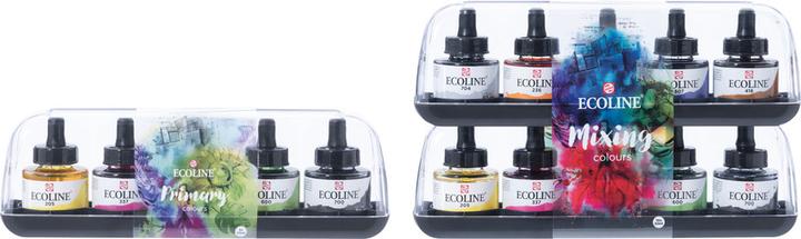 Produktbild Talens Ecoline Set (Magenta, Black, Sky Blue, Zitronengelb, Green, 150 ml)