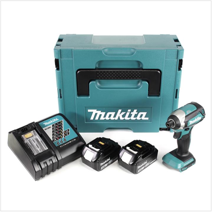 Actual product image Makita DTD 153 RFJ Battery impact wrench 1/4" 18V 170Nm brushless + 2x batteries 3.0 Ah + quick charger (Rechargeable battery operated)