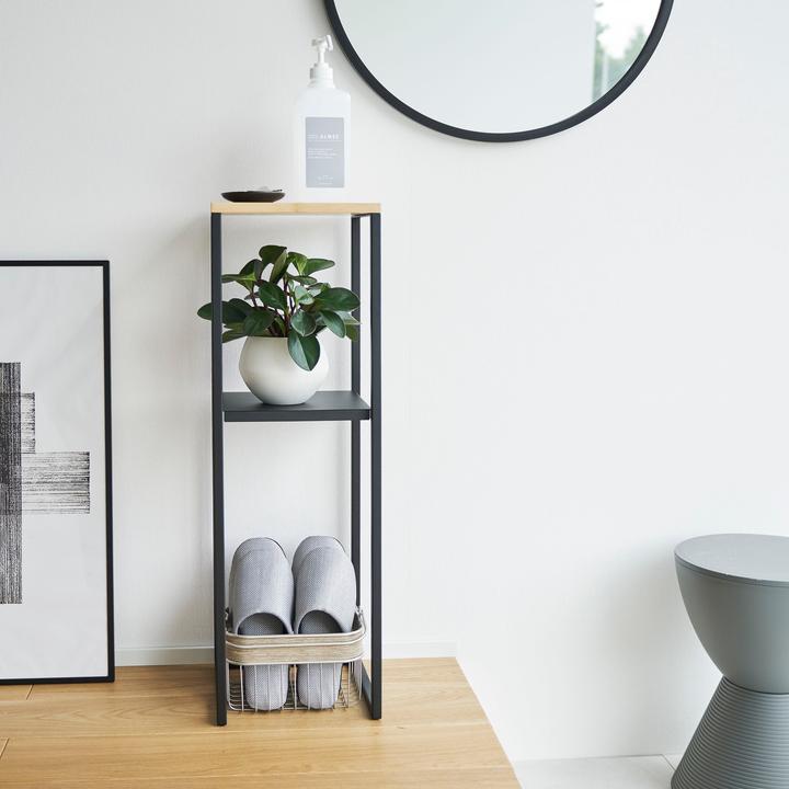 Produktbild Yamazaki 2-stöckiges Regal mit Holzplatte TOWER