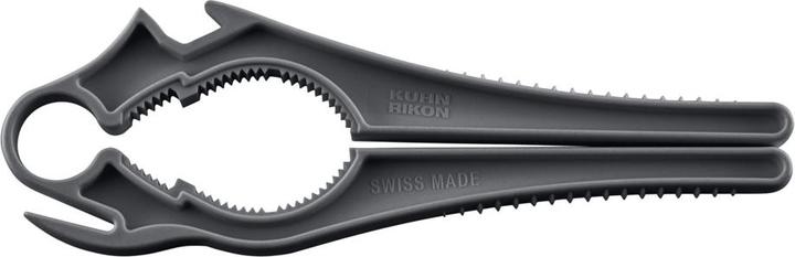 Immagine prodotto Kuhn Rikon Apriscatole svizzero 5 in 1 grigio (Apribottiglie con coperchio in plastica)