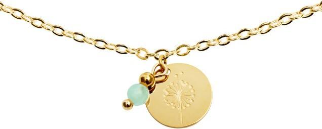 HCA Armband - "Make a wish" - vergoldet - grüner Quarz (17 cm, Vergoldet)