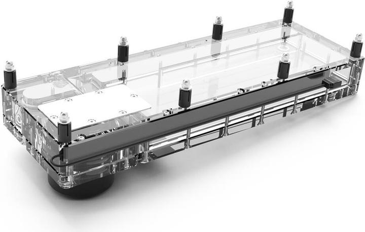 Produktbild Alphacool PUM Core Flat Reservoir 360 Left mit VPP Apex Pumpe