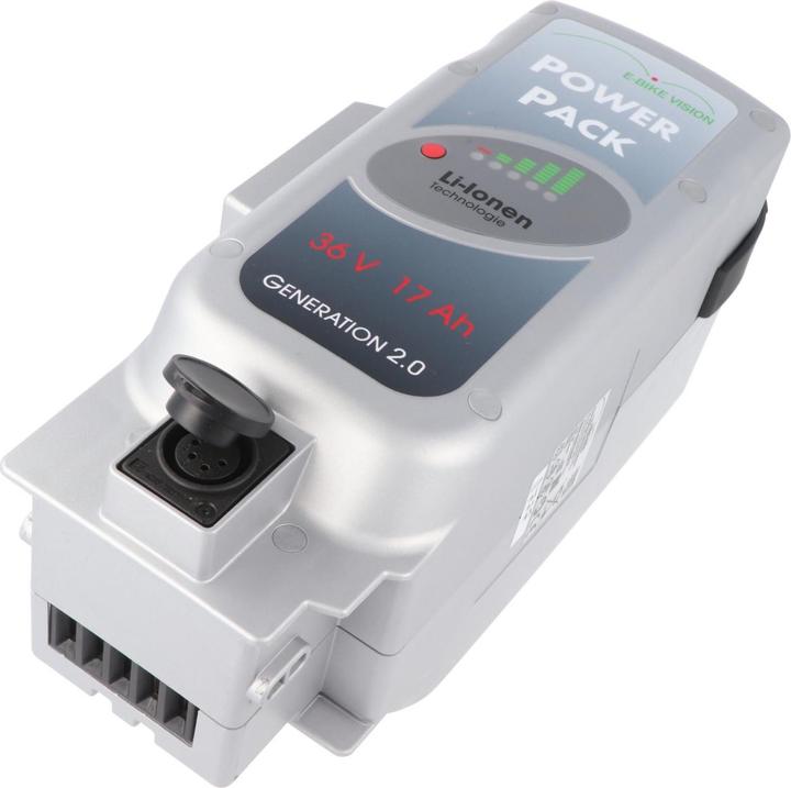 Actual product image E-Bike-Vision Battery including charger Flyer Deluxe 36V NKY352B2, NKY370B2, seat tube (612 Wh, E-Bike battery)