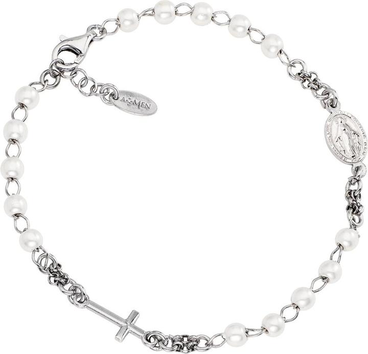 Immagine prodotto Amen Bracciale di perle della croce del rosario (20 cm, Argento 925)