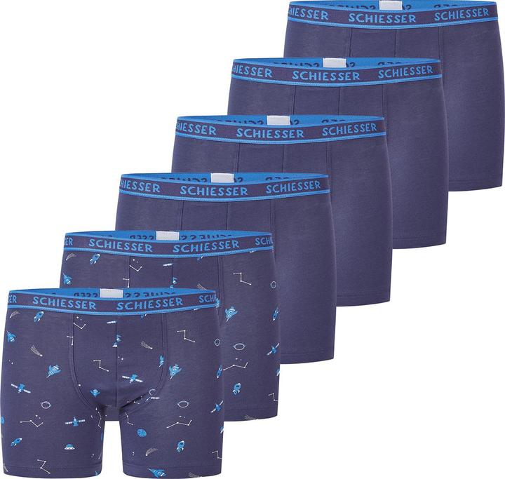 Actual product image Schiesser Pack of 6 Kids Boys 95/5 Organic Cotton Shorts / Pants (116, pack of 6)