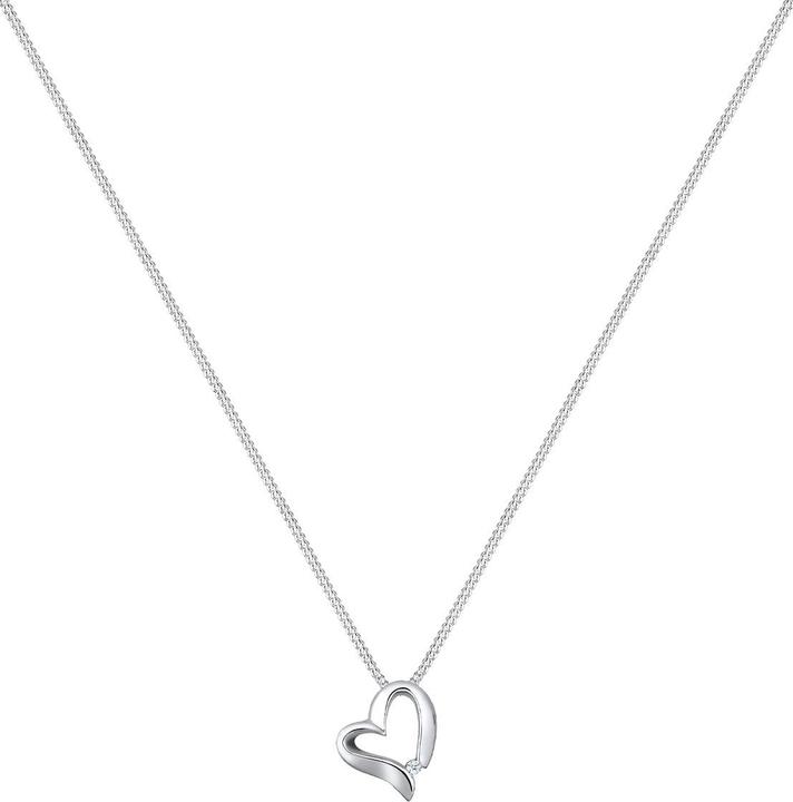 Image du produit Elli mit Herz-Anhänger Diamant (0.015 ct.) (Argent Sterling, 45 cm)