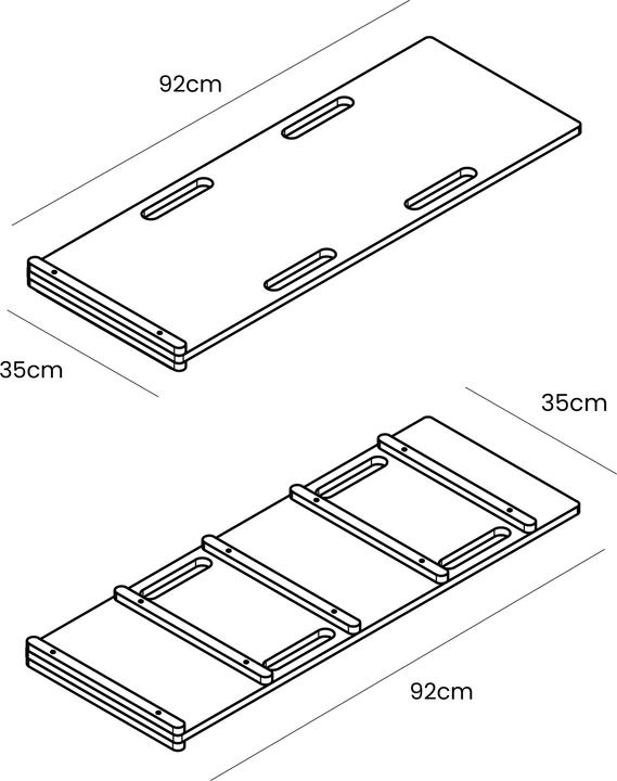 Produktbild Activity Board Medium Dream Rocker Weisses Holz & Leiter mit rosa Kissen