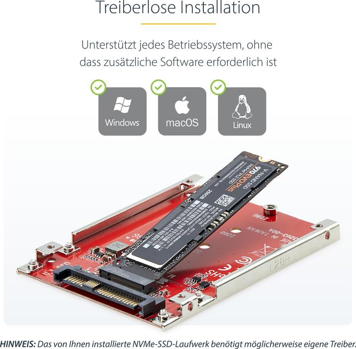 Produktbild StarTech M.2 to U.3 Adapter