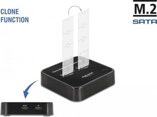 Produktbild Delock Docking- und Klonstation USB-C - 2x M.2 SATA