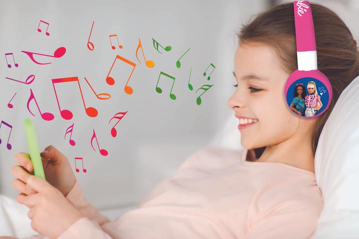 Actual product image Lexibook Barbie headphones for children, 2 in 1 Bluetooth and cable connection, foldable, volume limiter