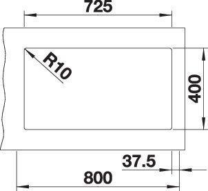 Actual product image Blanco SUBLINE 430/270-U (Undermount sink, 75.50 cm, 46 cm)