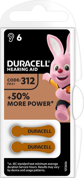 Duracell Electronics Easy Tab (6 Stk., A312, 160 mAh)