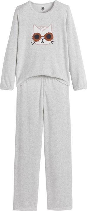 La Redoute Collections Samt-Pyjama Katze