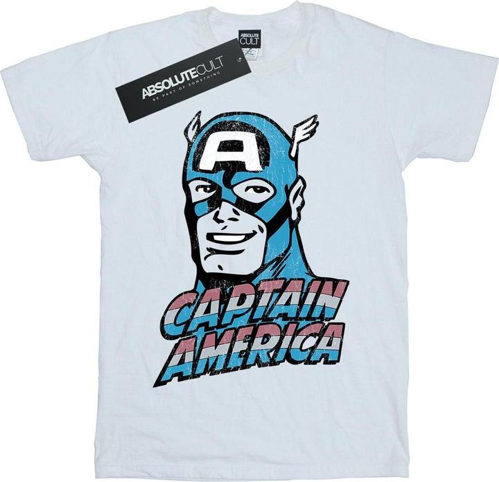 Image du produit - T-shirt CAPTAIN AMERICA DISTRESSED - Homme (XL)