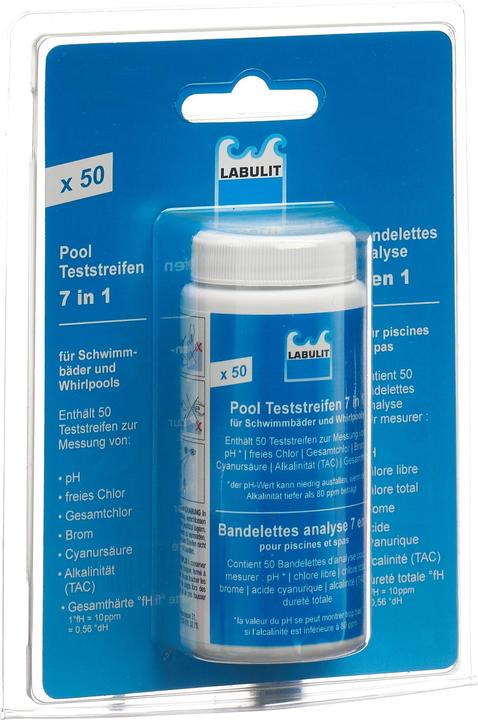 Labulit Bandelettes de test pour piscine 7in1 (60 g, 1224 ml)
