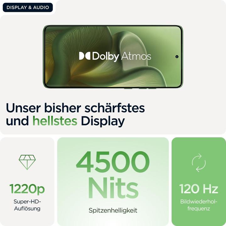 Produktbild Motorola Edge 60 (512 GB, Pantone Shamrock, 6.67", Dual SIM, 50 Mpx, 5G)