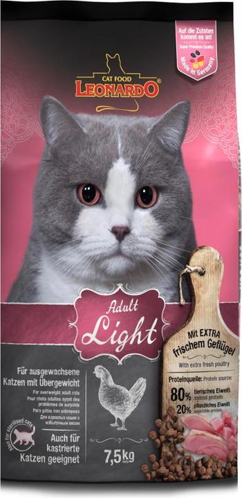 Actual product image Leonardo Cat Food Adult Light Poultry Cat (Adult, 1 pcs., 7500 g)