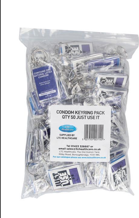 Produktbild EXS Condoms Key Rings- Just Use It 50 pack (50 Stk.)
