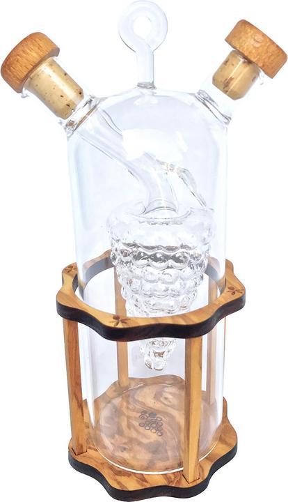 Produktbild Natura Punto 2in1 Essig- und Ölspender aus Glas und Olivenholz