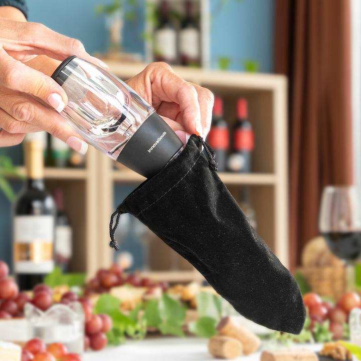 Produktbild InnovaGoods Weinbelüfter mit Filter, Ständer und Transportbeutel Wineir (Weinbelüfter)