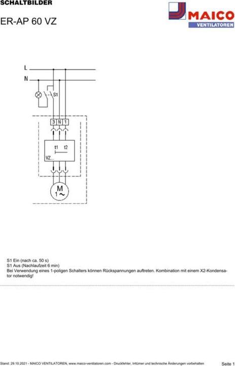 Produktbild Maico Einrohr-Entlüftungssystem ER-AP 60 VZ
