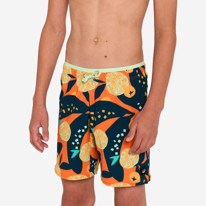 Produktbild Nabaiji Schwimmshorts Jungen lang - 100 Hotu orange (8, 9, 10)