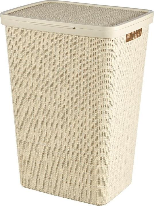 Curver NATURAL STYLE Laundry Basket 58L Cream