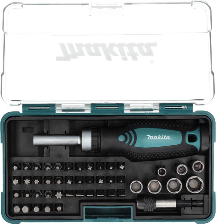 Actual product image Makita Ratchets and Bit set (Hexagon socket TX M10, Hexagon socket TX M15, Hexagon socket TX M20, Hexagon socket TX M30, Cross Phillips PH M1, Cross Phillips PH M2, Cross Pozidriv PZ M1, Cross Pozidriv PZ M2, Cross Phillips PH M3, Hexagon socket TX M40)