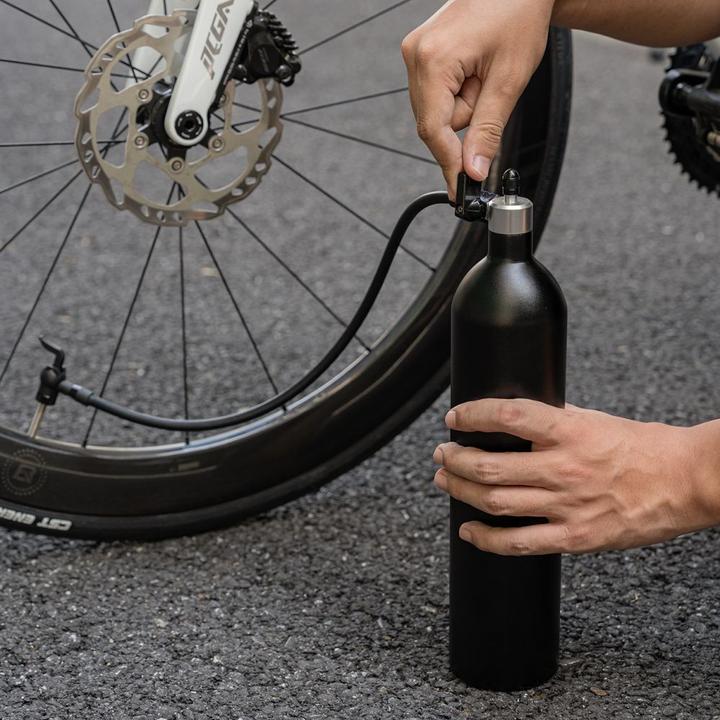 Actual product image Rockbros Tubeless Tire Inflator 200 PSI 1.2l - Black