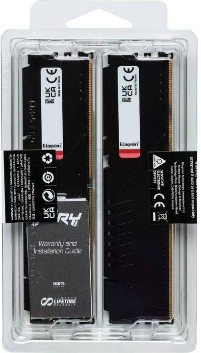 Image du produit Kingston 64GB DDR5 6000MT/S CL30 DIMM (2 x 32GB, 6000 MHz, RAM DDR5, DIMM)
