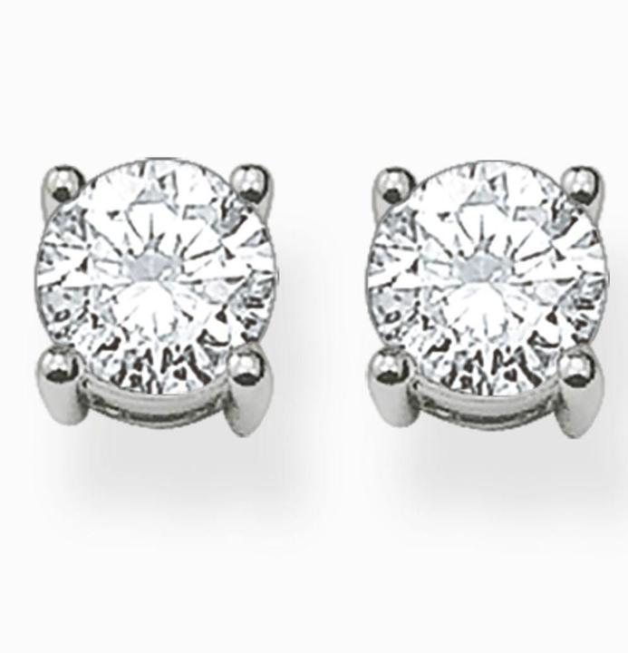 Image du produit Thomas Sabo Boucles d'oreilles cloutées en pierre blanche (Argent 925)