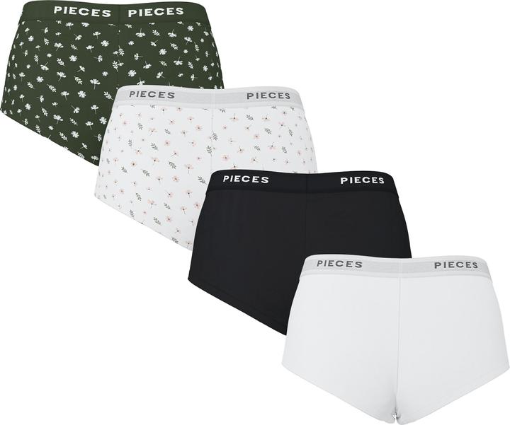 Produktbild Pieces Pclogo Lady 4 Pack Aop/Solid Noos Bc (XS, 4er Pack)