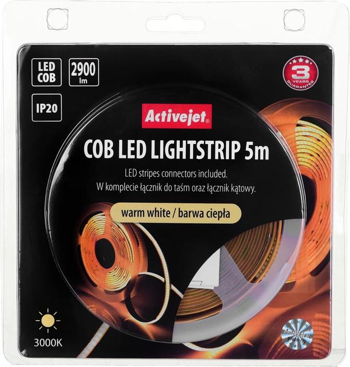Produktbild Activejet AJE-COB ciep LED Strip Universalstreifenleuchte Indoor (Warmweiss, 500 cm, Indoor)