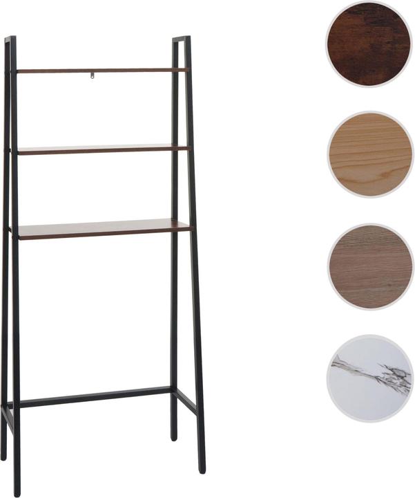 Image du produit Mendler Étagère sur pied HWC-K82, Métal industriel Bois 155x64x25cm - marron