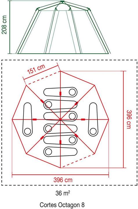 Produktbild Coleman Cortes Octagon (Kuppelzelt, 20.70 kg, 8 Personen)