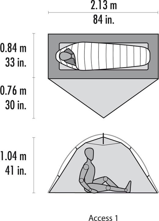 Actual product image Msr Access 1 (Dome tent, 1.60 kg, 1 person)