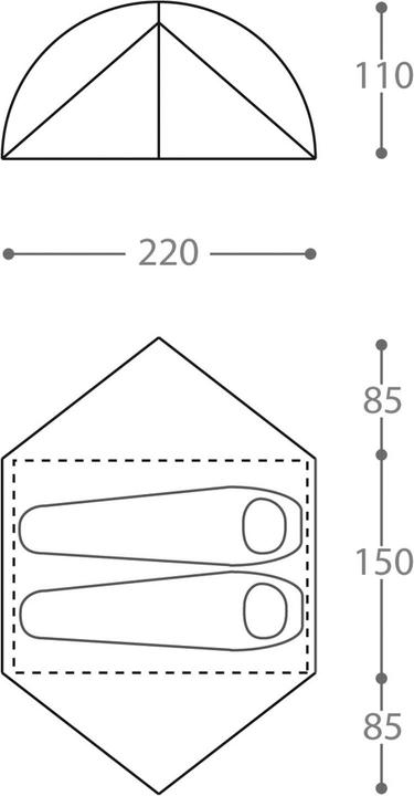 Produktbild Nigor Guam 2 Tent (Kuppelzelt, 1.81 kg, 2 Personen)
