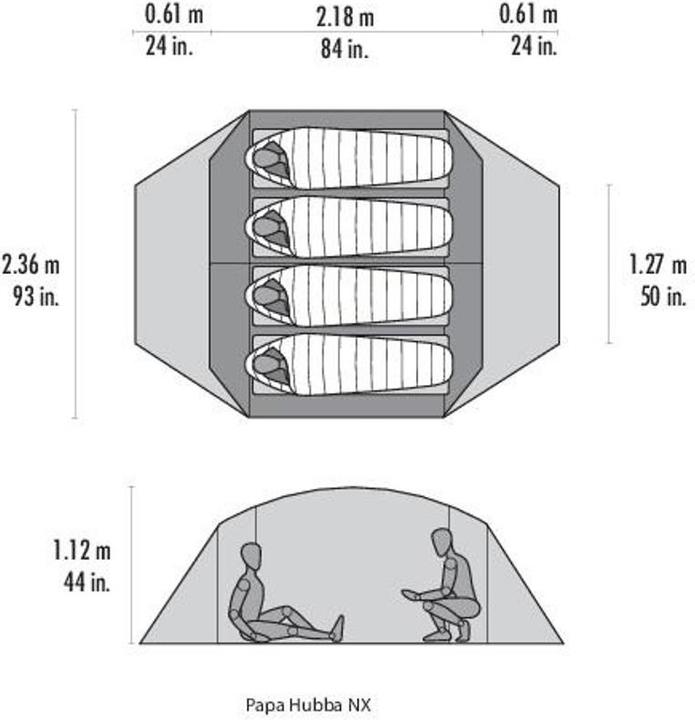 Produktbild Msr Papa Hubba NX (Kuppelzelt, 2.67 kg, 4 Personen)