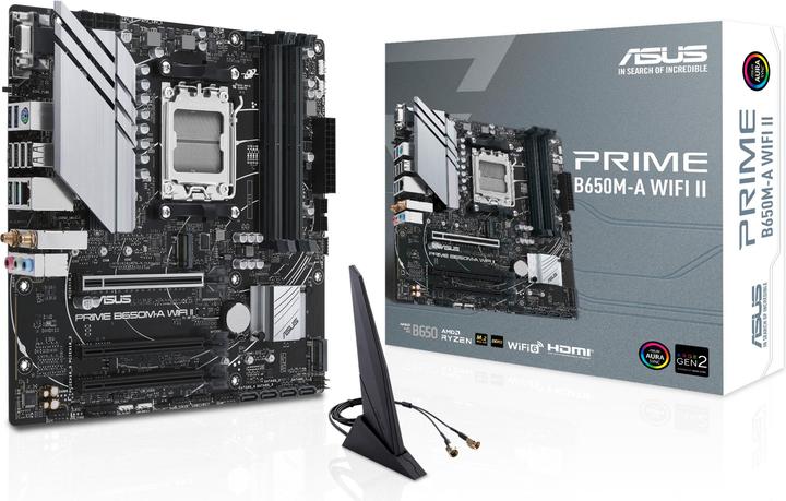 Actual product image ASUS PRIME B650M-A WIFI II (AM5, AMD B650, mATX)