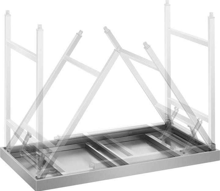 Actual product image Royal Catering Folding Work Table - Stainless Steel - 120 x 60 cm (120 cm, 120 cm)