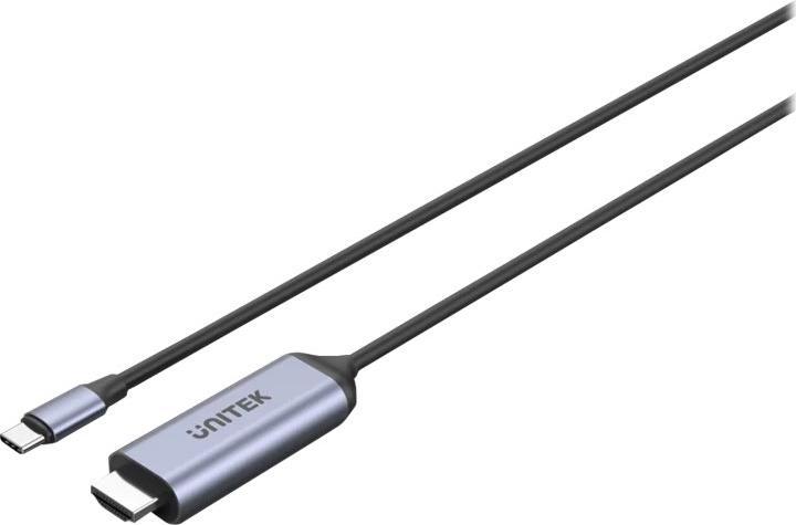 Produktbild Unitek Kabel USB USB-C - HDMI 1.8 m Srebrny (V1423A) (23 m, HDMI)