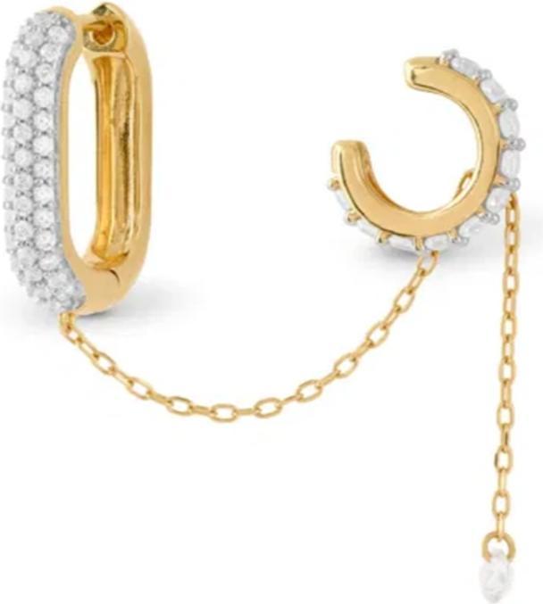 Produktbild Guess 17MM NUANCE PAVE&PEND EARCUFF Ohrringe (Sterling Silber)