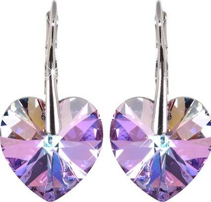 Levien Romantic Heart Earrings Vitrail Light (L)